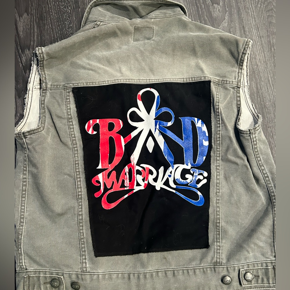 OG Bad Marriage Patch vest! One of a kind with Bad Marriage patch and pin!